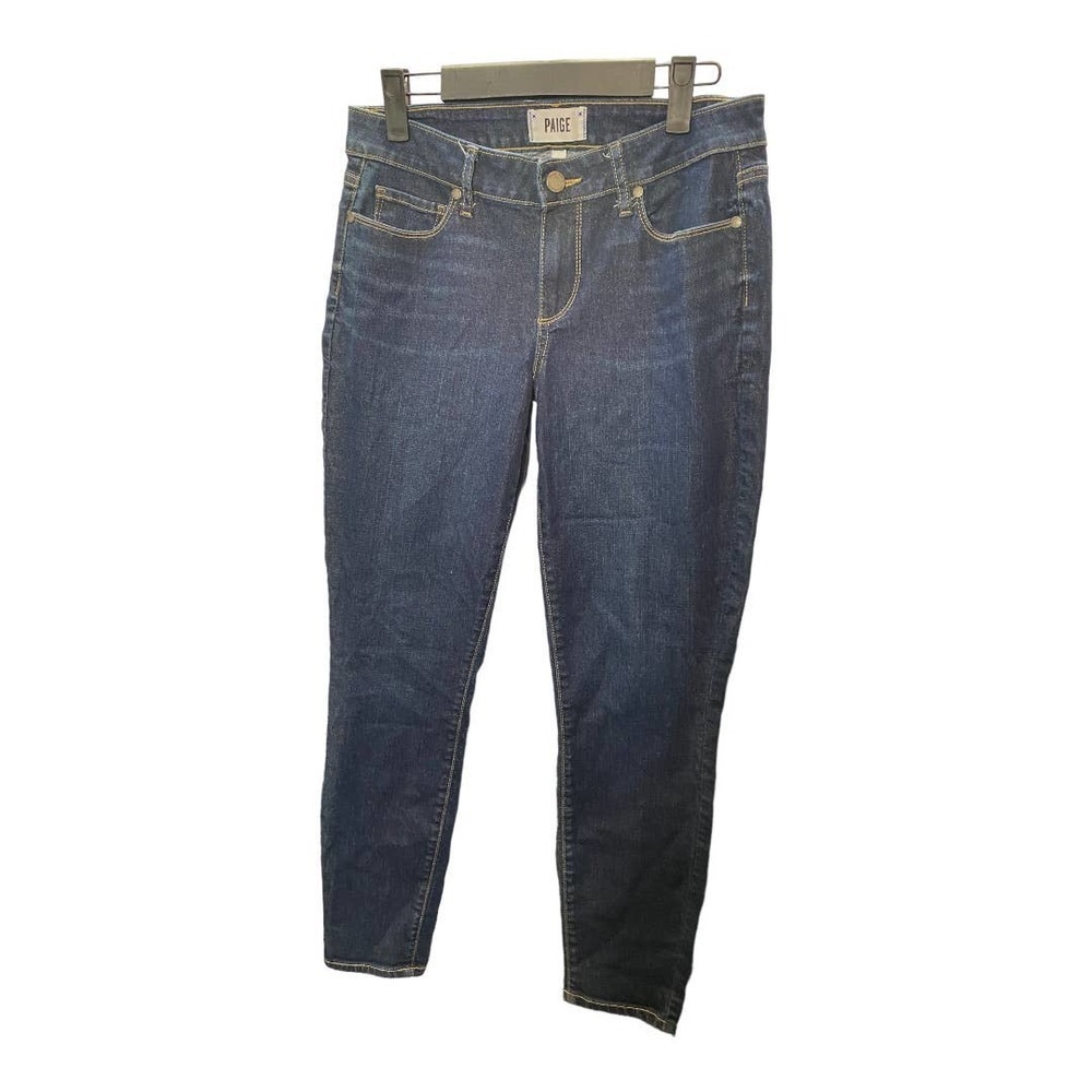Paige Jeans 28 Womens High Waist Ankle Skinny Med Wash Denim Cotton Blend Casual
